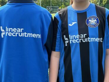 Linear sponsors of Newcastle-based Girls Football Team